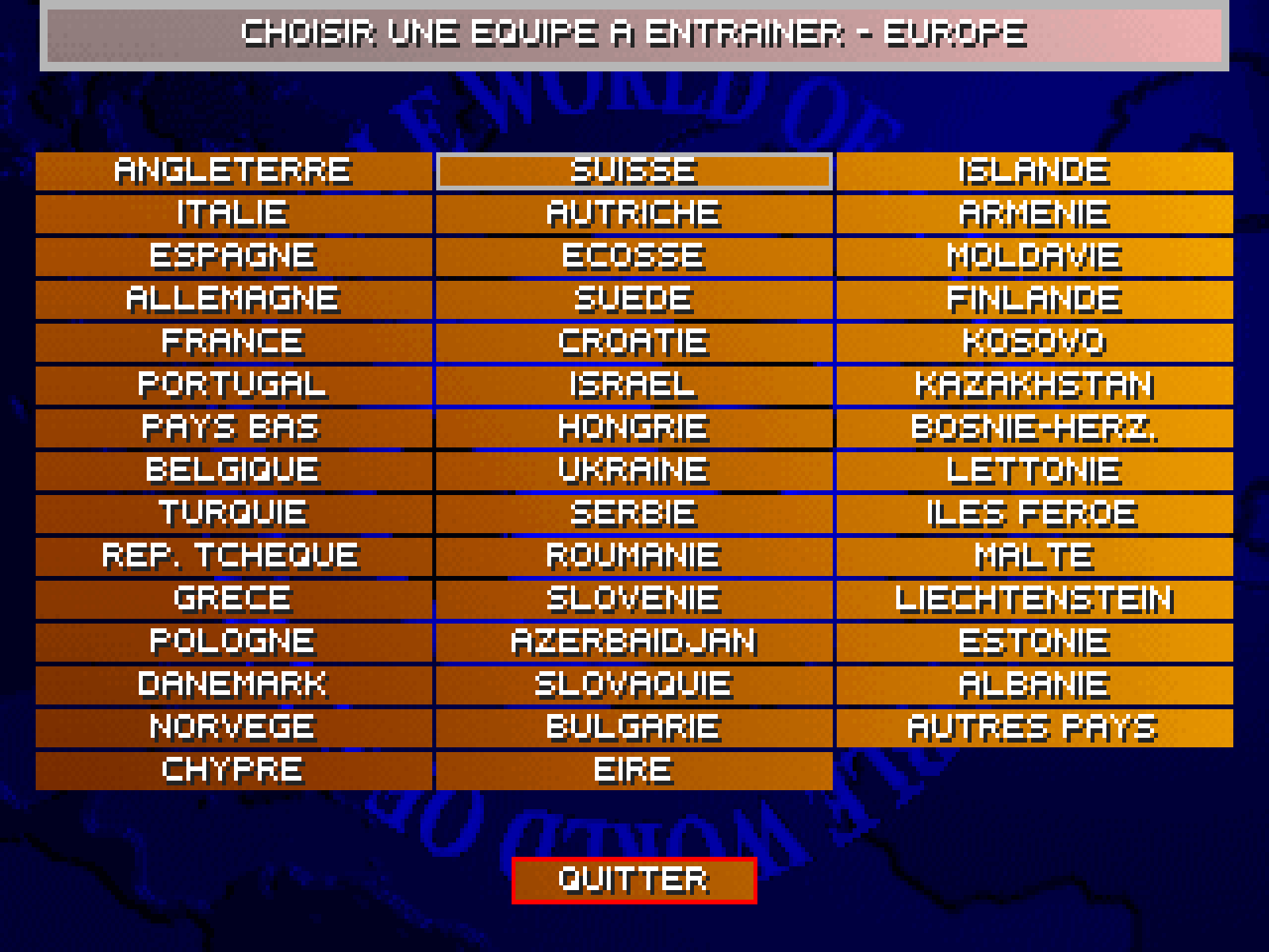 MONDE 2026-27 : les pays d'Europe